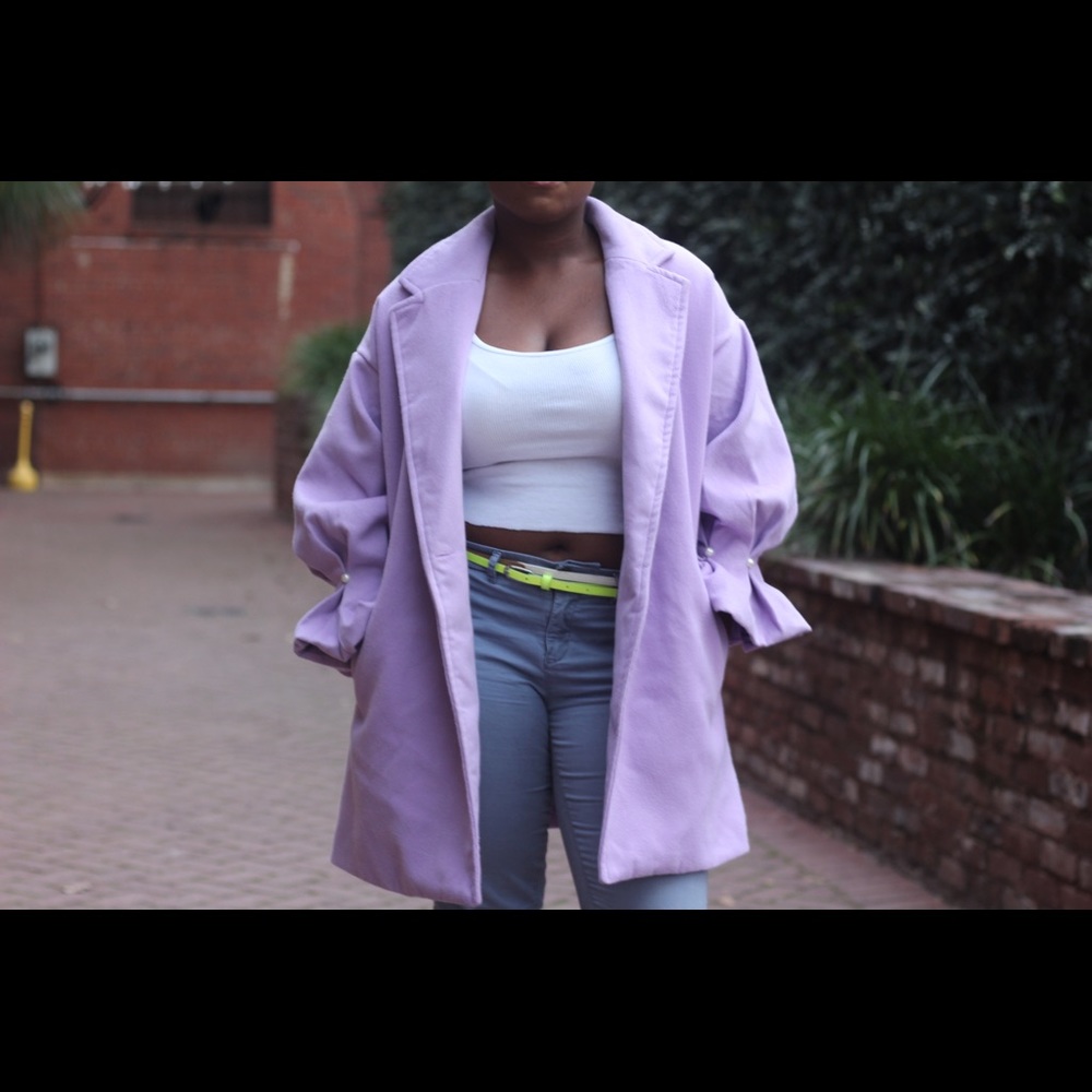 Lilac Pearl Button Jacket